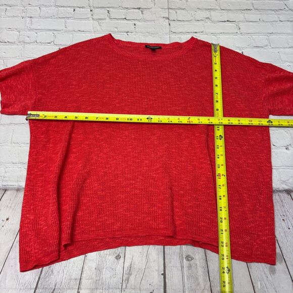 Eileen Fisher Short Sleeve Knit Sweater Size Large Organic Cotton Linen C056 -14 - Picture 2 of 13